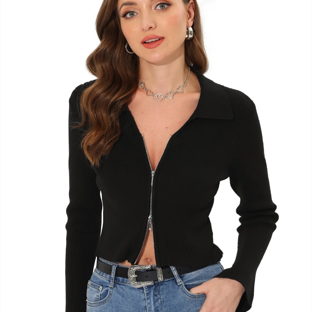 Fashion Nova Black Knit Top